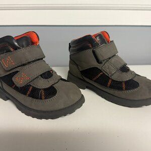 Children's Place Toddler/Baby Boy Gray/Orange Velcro Boot Sz 10 Pre-Owned